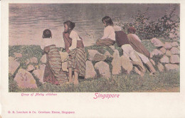 Delcampe - Singapore - Group Of Malay Children Malaysian Children Malaysia  / Singapore - Enfants Malaisiens Extrême-Orient - Singapur