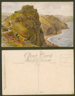 Delcampe - A.R. Quinton Artist Signed Old Postcard Castle Rock Lynton Devon Cliffs No. 2091 - Non Classés