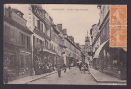 Delcampe - Vintage Postcard France Compiegne La Rue Saint-Corneille Street Shops View - Compiegne