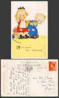 Delcampe - MABEL LUCIE ATTWELL 1937 Old Postcard Lets Grow Old Together Stitch Overall 3530 - Non Classés