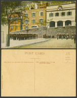 Delcampe - Gibraltar Old Colour Postcard Church Parade Hargraves Barracks Band Benzaquen Co - Gibraltar