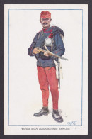Delcampe - Hungary, Vintage Postcard, National Guard In Summer Marching Uniform In 1869 - Regimente