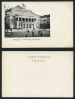 Delcampe - Belgium Bruxelles Old Postcard Theatre Royal De Monnaie - Autres & Non Classés