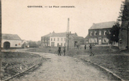 Delcampe - Gentinnes (chastre) La Place Communale Rare Animée Cycliste N'a Pas Circulé - Chastre