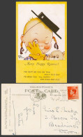 Delcampe - MABEL LUCIE ATTWELL 1937 Old Postcard Many Happy Returns For Ever & Aye! Dog G/3 - Non Classés