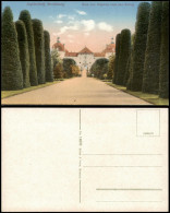 Delcampe - Ansichtskarte Moritzburg Blick Vom Hofgarten Nach Dem Schloss 1921 - Moritzburg