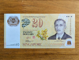 Delcampe - Singapore 2007 $20 Commemorative Polymer Note – Singapore-Brunei 40th Anniversary – 0AA 388580 – UNC - Singapour