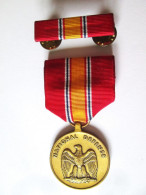 Delcampe - Etats-Unis Medaille:Defense Nationale Avec Ruban 1953/USA Medal:National Defense With Ribbon 1953 - Stati Uniti