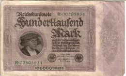 Delcampe - Germany 100000 Mark 01.02.1923 Reichsbanknote - Pick 83a (Serial R) - 100000 Mark