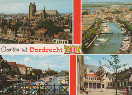 Delcampe - Nederland Dordrecht Stadsgezichten Grachten Grote Kerk #SCF072 - Dordrecht