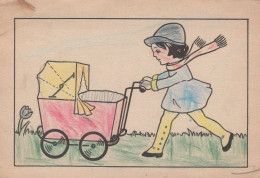 Delcampe - Nederland Vlaardingen Zuid Holland Kind Met Kinderwagen Gezin Scène #SCF069 - Vlaardingen