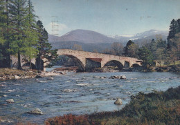 Delcampe - United Kingdom Braemar Scotland Old Brig Of Dee River Dee Mountain #SCF012 - Aberdeenshire