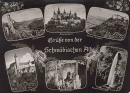 Delcampe - Deutschland Schwäbische Alb BW Burgen Höhlen Wasserfall Gelaufen 1950er #SCE944 - Reutlingen