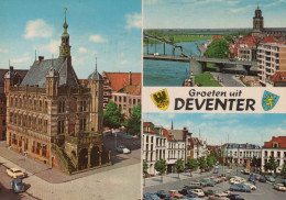 Delcampe - Nederland Deventer Stadhuis Ijsselbrug Stadsgezicht Met Auto S #SCE804 - Deventer