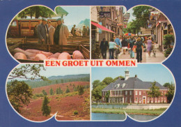 Delcampe - Nederland Ommen Overijssel Stadsgezicht Heide En Gebouw Verstuurd #SCE811 - Ommen