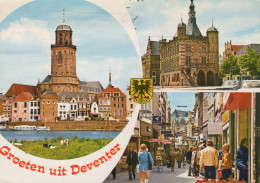 Delcampe - Nederland Deventer Grote Kerk Waag En Winkelstraat Afgestempeld #SCE805 - Deventer