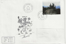 Delcampe - 31 - 50 - Enveloppe Crozet  2008 Cachet Illustré Ecobio - Rare Timbre De Carnet De Voyage - Briefe U. Dokumente