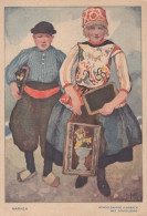Delcampe - Nederland Marken Noord Holland Kinderen Klederdracht Schoolgaand 1932 #SCE621 - Marken