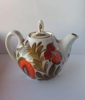 Delcampe - Teapot.From The"Cockerel"set.USSR Gorodnitsa For FRG. 1970s.Hand Painted. - Teiere