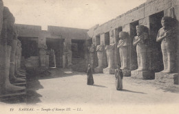 Delcampe - CPA EGYPT - Karnak - Temple Of Ramses III - N°12 - Animée (Gardiens En Galabeya) - Luxor