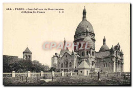 Delcampe - CPA Paris Sacre Coeur De Montmartre Et Eglise St Pierre - Sacré-Coeur
