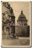 Delcampe - CPA Paris En Flanant Entree Laterale De L'eglise St Etienne Du Mont Et Dome Du Pantheon - Kirchen