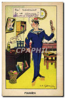 Delcampe - CPA Fantaisie Militaria Fourrier Marin - Humour