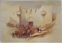 Delcampe - ISRAEL JERUSALEM DAMASCUS DAMAS NABLUS GATE WALLS OLD CITY POSTCARD CARTOLINA ANSICHTSKARTE CARTE POSTALE POSTKARTE CARD - Israel