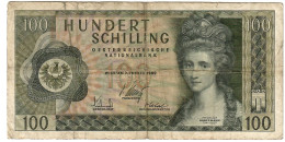 Delcampe - Austria 100 Schilling 1969 (2.1.1969) - Angelika Kauffmann / Bregenzerwaldhouse - Pick #146 Banknote,  Paper Money - Autriche