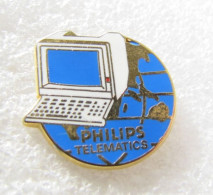 Delcampe - PIN'S   PHILIPS  TELEMATICS   ARTHUS BERTRAND - Arthus Bertrand