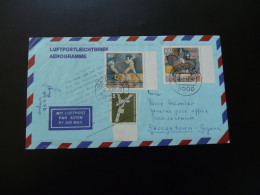 Delcampe - Lettre Par Avion Air Mail Cover Luftpost Hannover -> Guyana 1991 - Esgrima