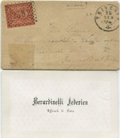 Delcampe - REGNO, ANNULLO TRIVENTO (CB), 1874, + NUMERALE "2352" SU FRANCOBOLLO C.2     M - Marcofilie