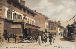 Delcampe - DEPT 74 DOUVAINE GRANDE RUE ET HOTEL DE LA COURONNETRES BELLE ANIMATION 9X14 REIMPRESSION DE CARTES ANCIENNES - Douvaine