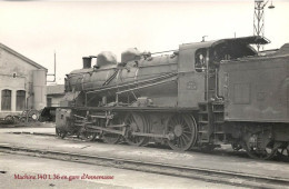 Delcampe - DEPT 74 MACHINE 140 L 36 EN GARE D'ANNEMASSE TRÈS  BELLE ANIMATION 9X14 REIMPRESSION DE CARTES ANCIENNES - Annemasse