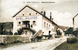 Delcampe - DEPT 74 BOËGE HOTEL DE LA BALANCE TRÈS  BELLE ANIMATION 9X14 REIMPRESSION DE CARTES ANCIENNES - Boëge