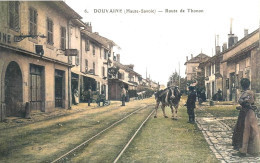 Delcampe - DEPT 74 DOUVAINE ROUTE DE THONON  TRÈS  BELLE ANIMATION 9X14 REIMPRESSION DE CARTES ANCIENNES - Douvaine