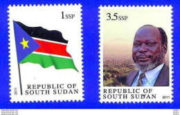 Delcampe - SOUTH SUDAN 2011 - 1st Issue- Set Of 2 Stamps - Independence Südsudan Soudan Du Sud - Sud-Soudan