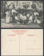 Delcampe - Ceylon Old Postcard A Singhalese Gathering Showing Beating Of Tom Tom Drum No.71 - Sri Lanka (Ceylon)