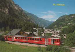Delcampe - Schweiz St Niklaus Wallis Brig Visp Zermatt Bahn Zug Alpen Unposted #SCF598 - Zermatt