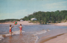 Delcampe - USA Michigan United States Shores Women Playing Beach Ball #SCF480 - Grand Rapids