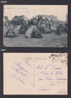 Delcampe - Vintage Postcard Morocco Rabat Camel Caravan Scene Minister Cabinet Stamp 1924 - Rabat