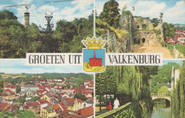 Delcampe - Nederland Valkenburg Limburg Kasteelruïne Stadspanorama Geul Rivier #SCF286 - Valkenburg