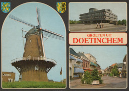 Delcampe - Nederland Doetinchem Windmolen De Hoop En Stadsgezichten Gepost #SCF226 - Doetinchem