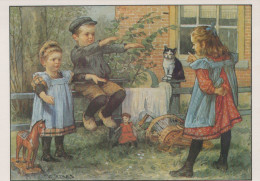 Delcampe - Nederland Leiden Kinderen Met Kat C Jetses Ot En Sien Unposted #SCF202 - Leiden