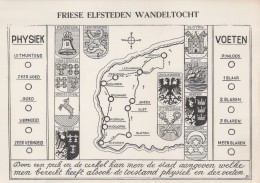Delcampe - Nederland Leeuwarden Friesland Elfsteden Wandeltocht Kaart Unposted #SCF207 - Leeuwarden