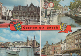 Delcampe - Nederland Sneek Stadsgezichten Grachten Waterpoort Oblitereerd #SCF163 - Sneek