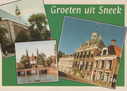 Delcampe - Nederland Sneek Friesland Meervoudige Weergave Martinikerk Waterpoort #SCF159 - Sneek