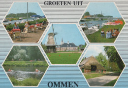 Delcampe - Nederland Ommen Diverse Scènes Landschap Water Molen Afgestempeld #SCF136 - Ommen