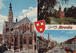 Delcampe - Nederland Breda Grote Kerk Kasteel Bouvigne Stadsgezicht Gestuurd 1973 #SCF112 - Breda