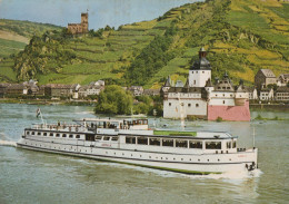 Delcampe - Deutschland Kaub Rhein Flusslandschaft Passagierschiff Azolla Burgen #SCF805 - Kaub